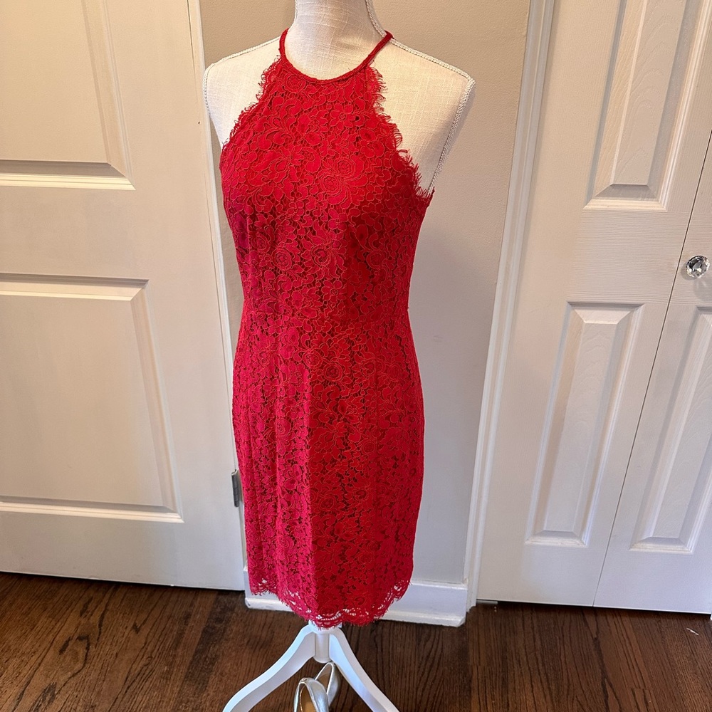 NWT! Loft lace red dress